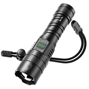 Illuminate Your Adventures with the USB Charging Zoom Electric Display Camping Portable Flashlight