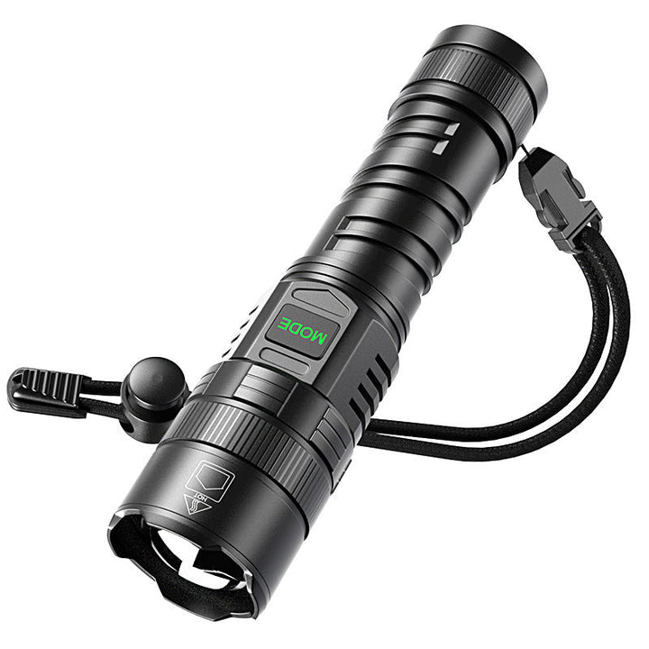 Illuminate Your Adventures with the USB Charging Zoom Electric Display Camping Portable Flashlight